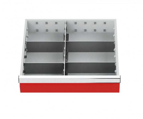 Metalleinteilung 6-teilig Front 150 mm