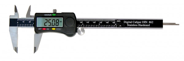 Digital-Messschieber mit Rolle "Black" 0-150 mm