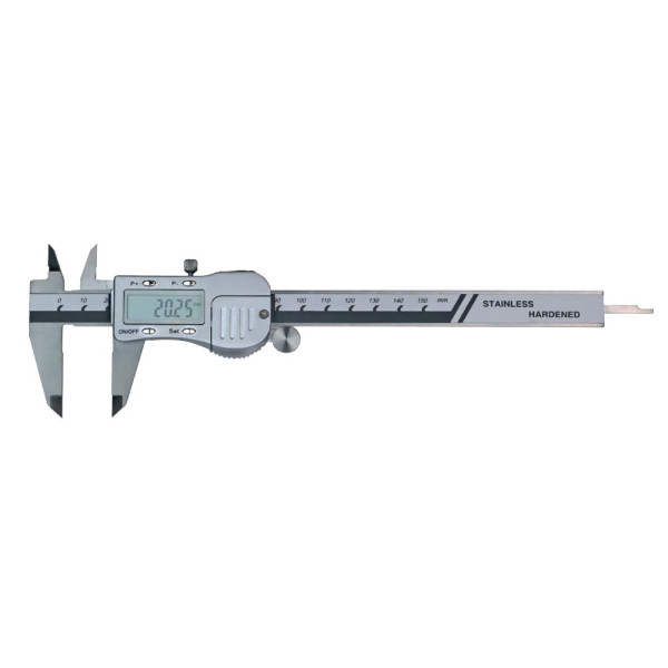 Digital-Messschieber 0-200 mm mit Set/Preset-Taste 3V DIN 862