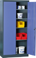 Flügeltürenschrank H 1950 x B 950 x T 420 mm anthrazitgrau/taubenblau