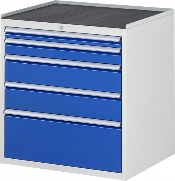 Schubladenschrank mit 5 Schubladen und Metall-Top B 770 x T 650 x H 825 mm