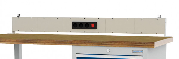 Energiekanal B 1500 x T 60 x H 130 mm für Werkbänke