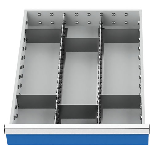 Metalleinteilung 8-teilig R 18-24 Schubladennutzmaß 450 x 600 mm