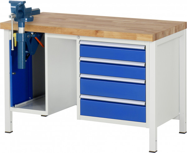 Werkbank B 1250 x T 700 x H 840 mm