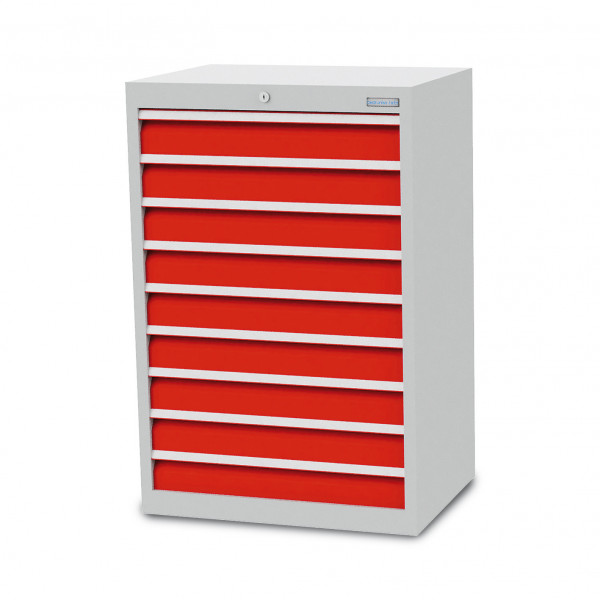Schubladenschrank B 680 x T 500 x H 1019 mm mit 9 Schubladen R 24-16