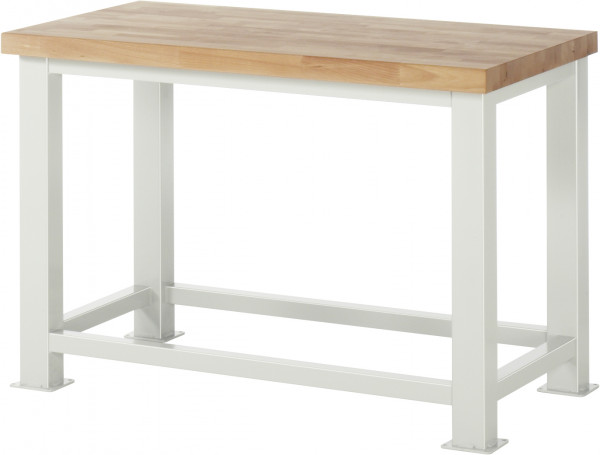 Schwerlastwerkbänke B 1250 x T 900 x H 850 mm mit Buche-Massiv-Arbeitsplatte