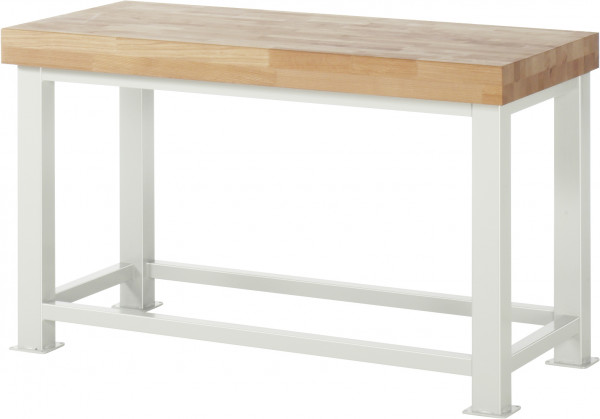 Schwerlastwerkbänke B 1500 x T 900 x H 900 mm mit Buche-Massiv-Arbeitsplatte