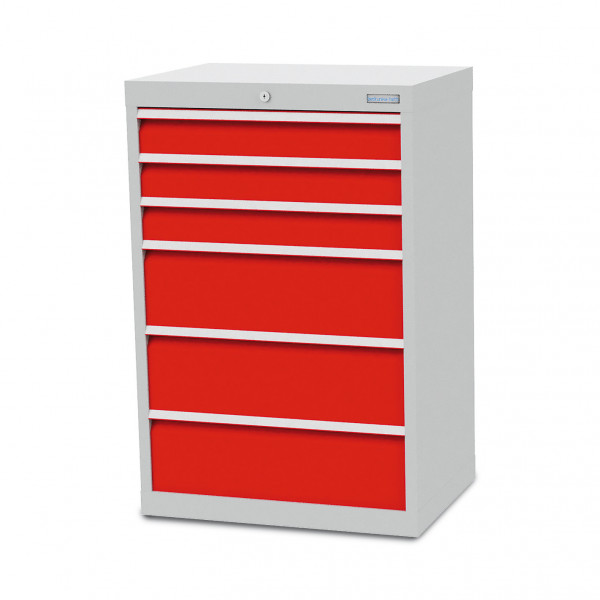 Schubladenschrank B 680 x T 500 x H 1019 mm mit 6 Schubladen R 24-16