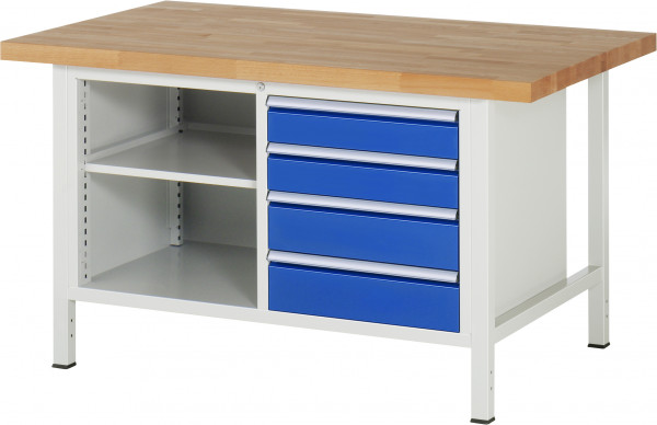 Werkbank B 1500 x T 900 x H 840 mm