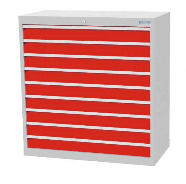 Schubladenschrank B 980 x T 500 x H 1019 mm mit 9 Schubladen R 36-16