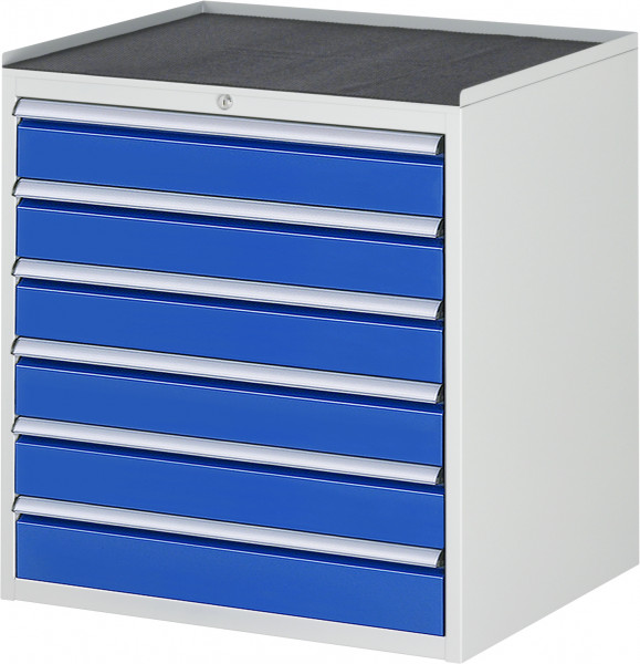 Schubladenschrank mit 6 Schubladen und Metall-Top B 770 x T 650 x H 825 mm