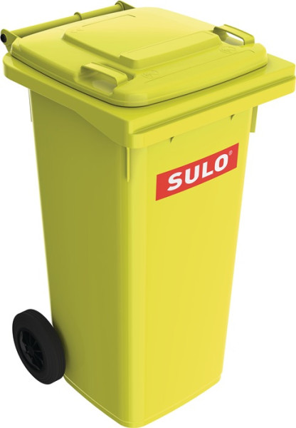 Müllgroßbehälter 120l HDPE gelb fahrbar