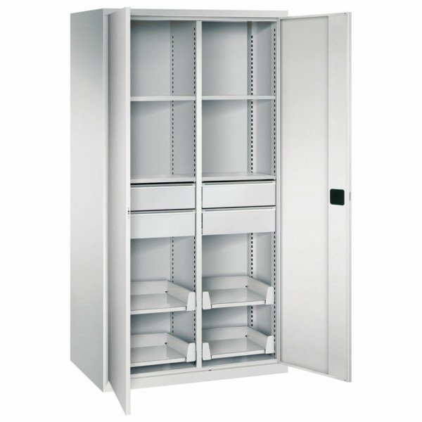 Schwerlastschrank SLS 1951 T-1 VA  H 1950 x B 1000 x T 540 mm RAL 7035