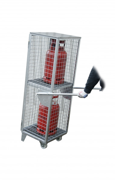 Gasflaschen-Depot Typ GFD-R 2 mobil für max. 2 Stück 11-kg-Gasflaschen