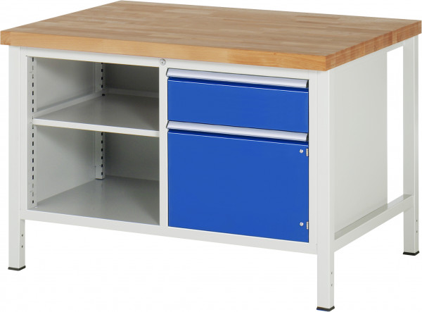 Werkbank B 1250 x T 900 x H 840 mm