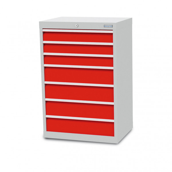 Schubladenschrank B 680 x T 500 x H 1019 mm mit 7 Schubladen R 24-16