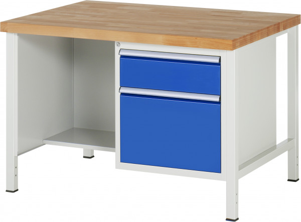 Werkbank B 1250 x T 900 x H 840 mm