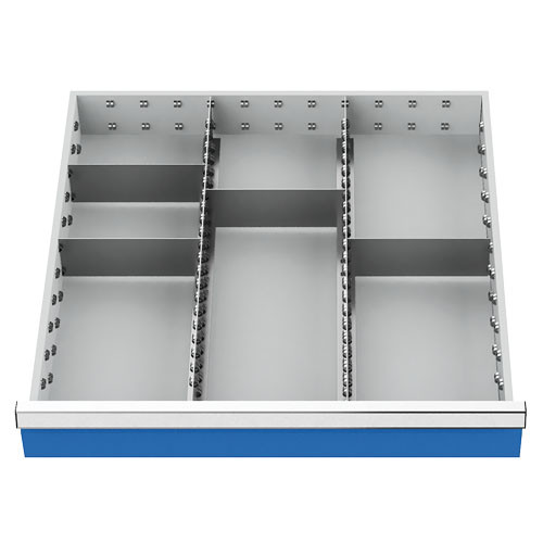 Metalleinteilung 6-tlg. R 24-24 Schubladennutzmaß 600 x 600 mm