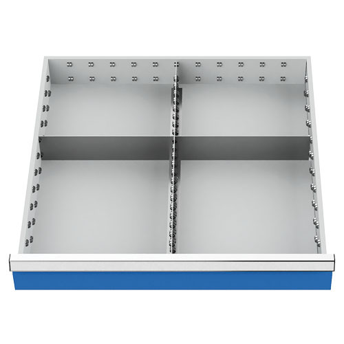 Metalleinteilung 4-teilig R 24-24 Schubladennutzmaß 600 x 600 mm