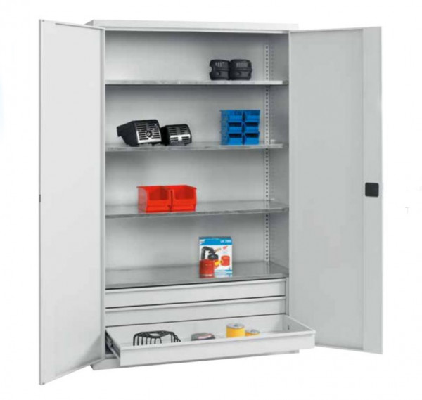 Flügeltürenschrank mit Schubladen H 1950 x B 950 x T 600 mm