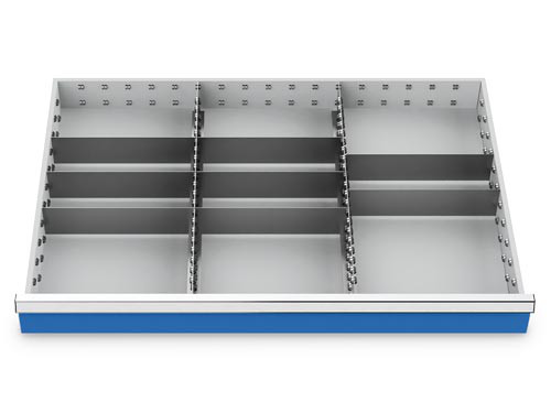 Metalleinteilung 10-teilig R 36-24 Schubladennutzmaß 900 x 600 mm