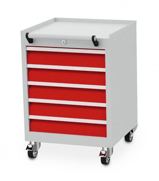Mobiler Schubladenschrank mit 5 Schubladen B 530 x T 500 x H 750 mm