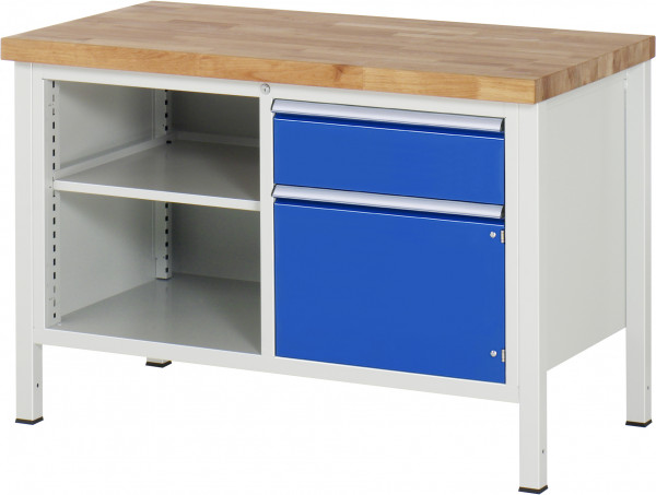 Werkbank B 1250 x T 700 x H 840 mm