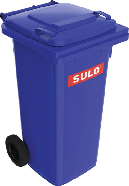 Müllgroßbehälter 120l HDPE blau fahrbar