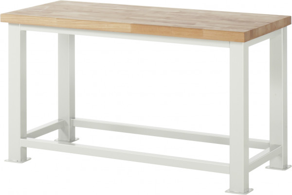 Schwerlastwerkbänke B 1500 x T 700 x H 850 mm mit Buche-Massiv-Arbeitsplatte