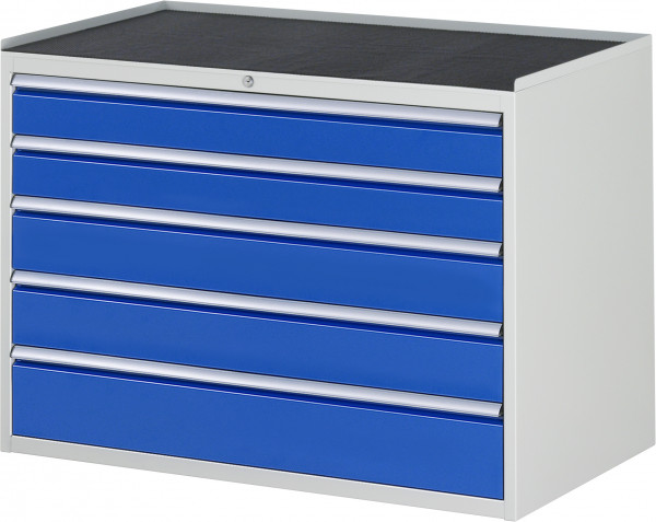 Schubladenschrank mit 5 Schubladen und Metall-Top B 1145 x T 650 x H 825 mm