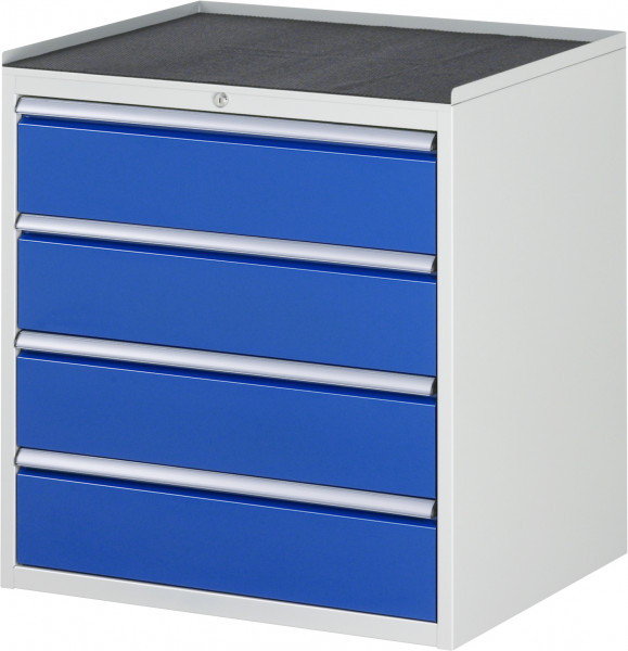 Schubladenschrank mit 4 Schubladen XL und Metall-Top B 770 x T 650 x H 825 mm