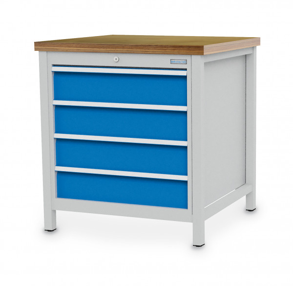 Kastenwerkbank B 810 x T 750 x H 859 mm mit 4 Schubladen 150 mm R 24-24