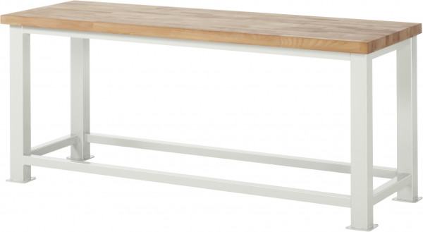 Schwerlastwerkbänke B 2000 x T 900 x H 850 mm mit Buche-Massiv-Arbeitsplatte