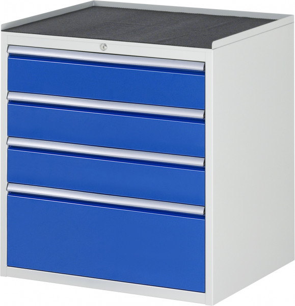 Schubladenschrank mit 4 Schubladen und Metall-Top B 770 x T 650 x H 825 mm