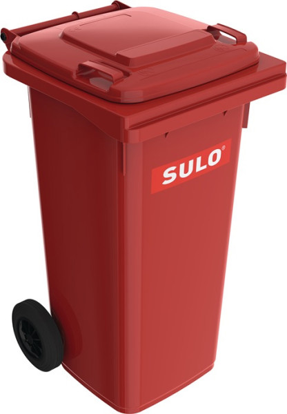 Müllgroßbehälter 120l HDPE rot fahrbar