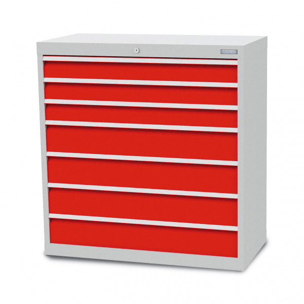 Schubladenschrank B 980 x T 500 x H 1019 mm mit 7 Schubladen R 36-16