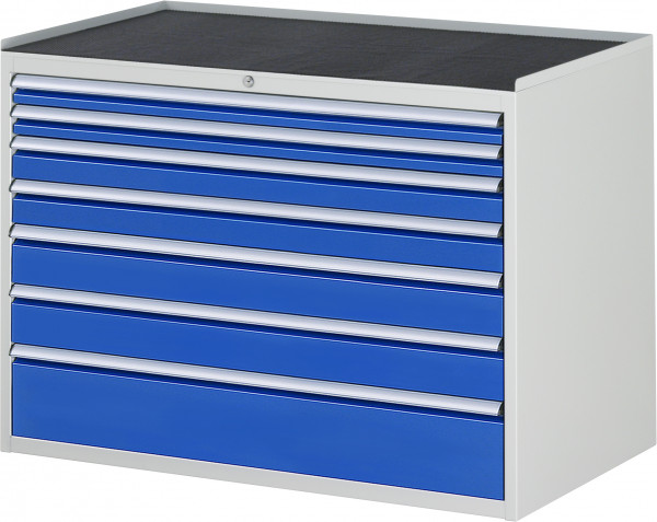 Schubladenschrank mit 7 Schubladen und Metall-Top B 770 x T 650 x H 825 mm
