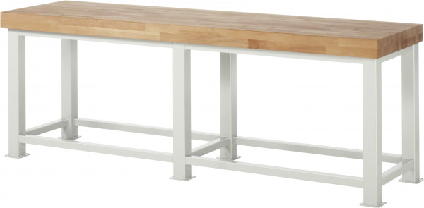 Schwerlastwerkbänke B 2500 x T 900 x H 900 mm mit Buche-Massiv-Arbeitsplatte