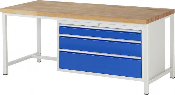 Werkbank B 1250 x T 900 x H 840 mm