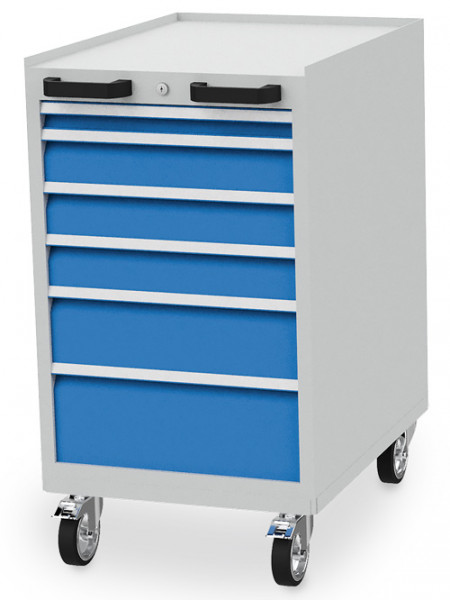 Mobiler Schubladenschrank B 555 x T 736 x H 990 mm mit 6 Schubladen R 18-24