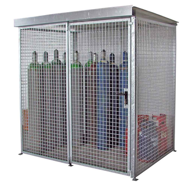 Gasflaschen-Container Typ GFC-M2/D mit Dach für max. 48 Gasflaschen