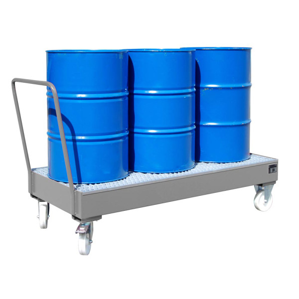 Fahrbare Auffangwanne Typ 2050 SR lackiert mausgrau RAL 7005
