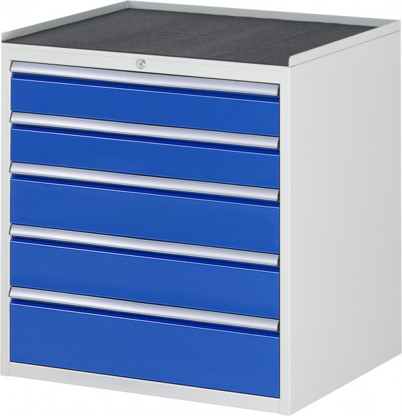 Schubladenschrank mit 5 Schubladen und Metall-Top B 770 x T 650 x H 825 mm