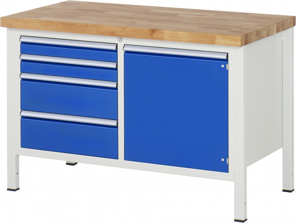 Werkbank B 1250 x T 700 x H 840 mm
