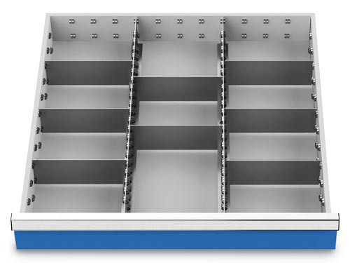 Metalleinteilung 10-teilig R 24-24 Schubladennutzmaß 600 x 600 mm