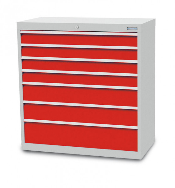 Schubladenschrank B 980 x T 500 x H 1019 mm mit 7 Schubladen