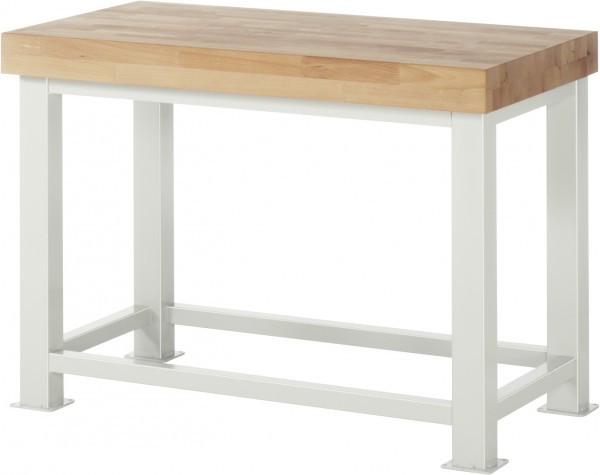 Schwerlastwerkbänke B 1250 x T 900 x H 900 mm mit Buche-Massiv-Arbeitsplatte